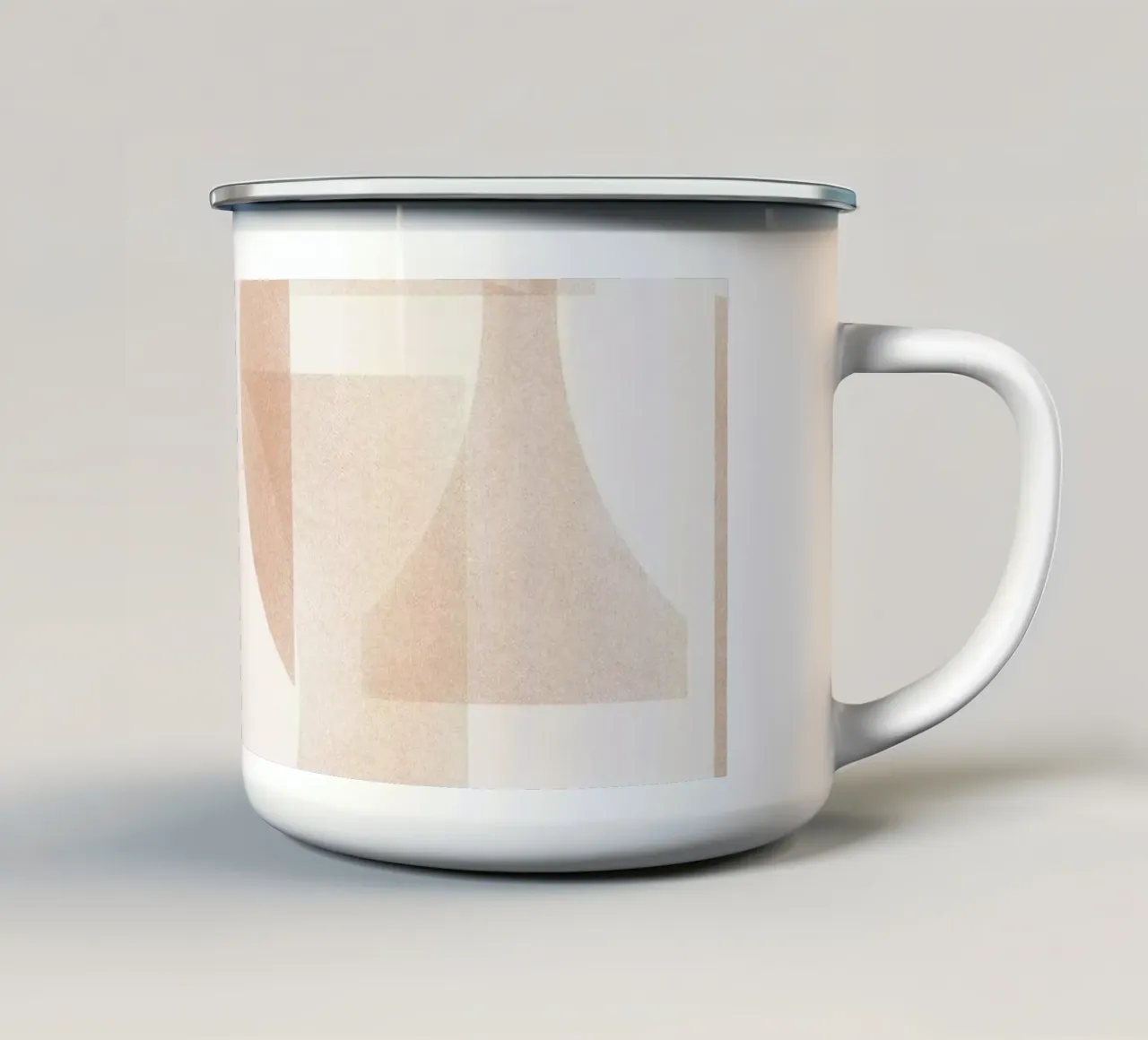 Geometrica Caramel emaille mok van designdn