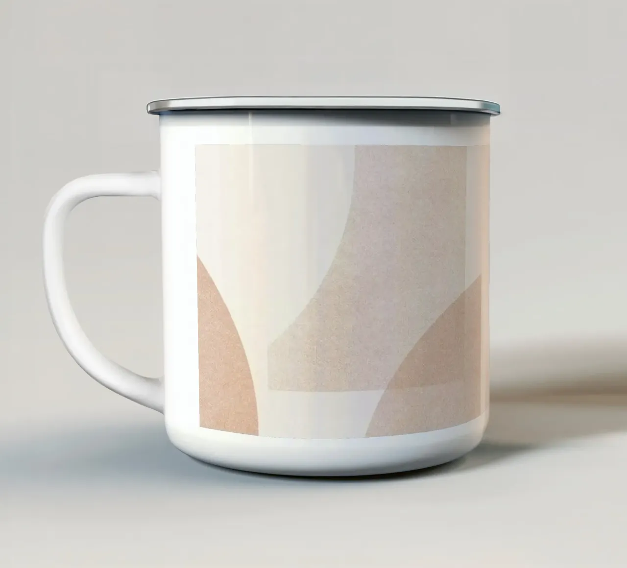 Geometrica Caramel emaille mok van designdn