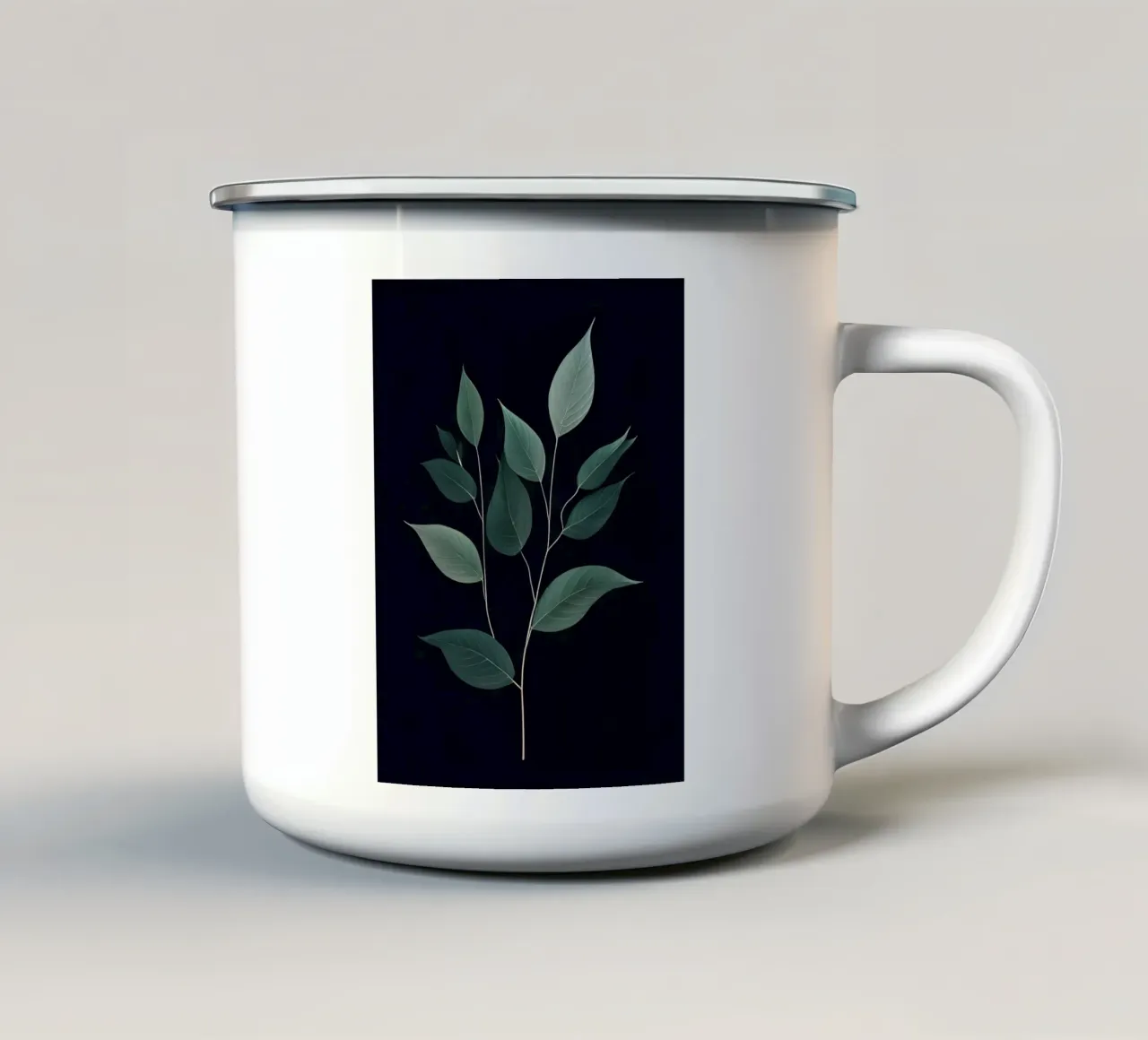 Serenità in verde tazza in smalto da Artistic-shop