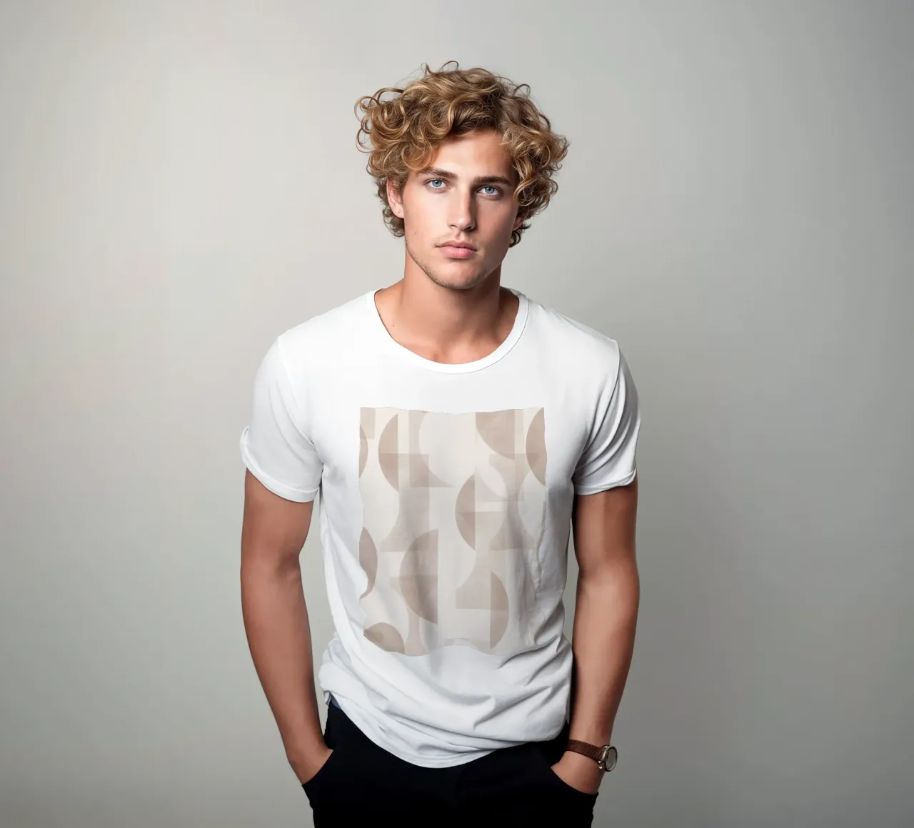 Geometrica Mocha t-shirt da designdn