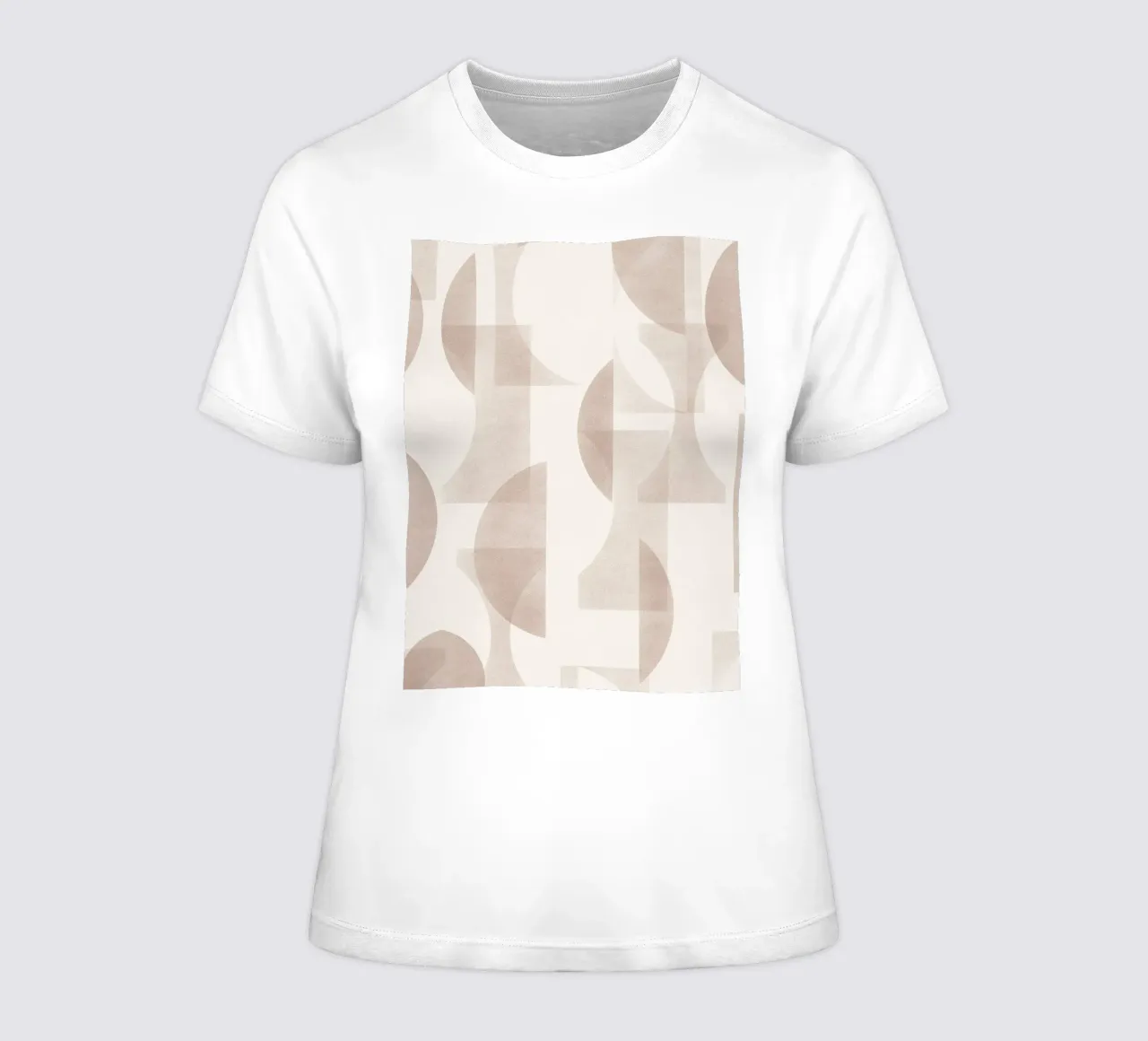 Geometrica Mocha t-shirt da donna da designdn