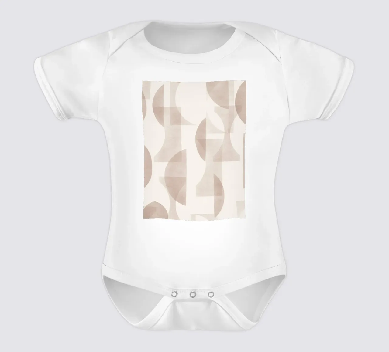 Geometrica Mocha body neonato maniche corte da designdn