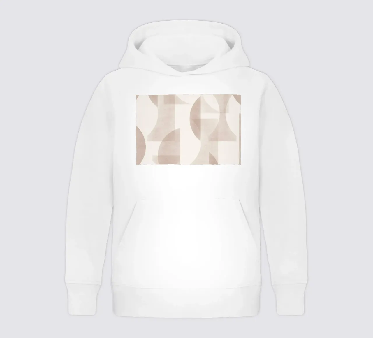 Geometrica Mocha felpa bambino con cappuccio da designdn