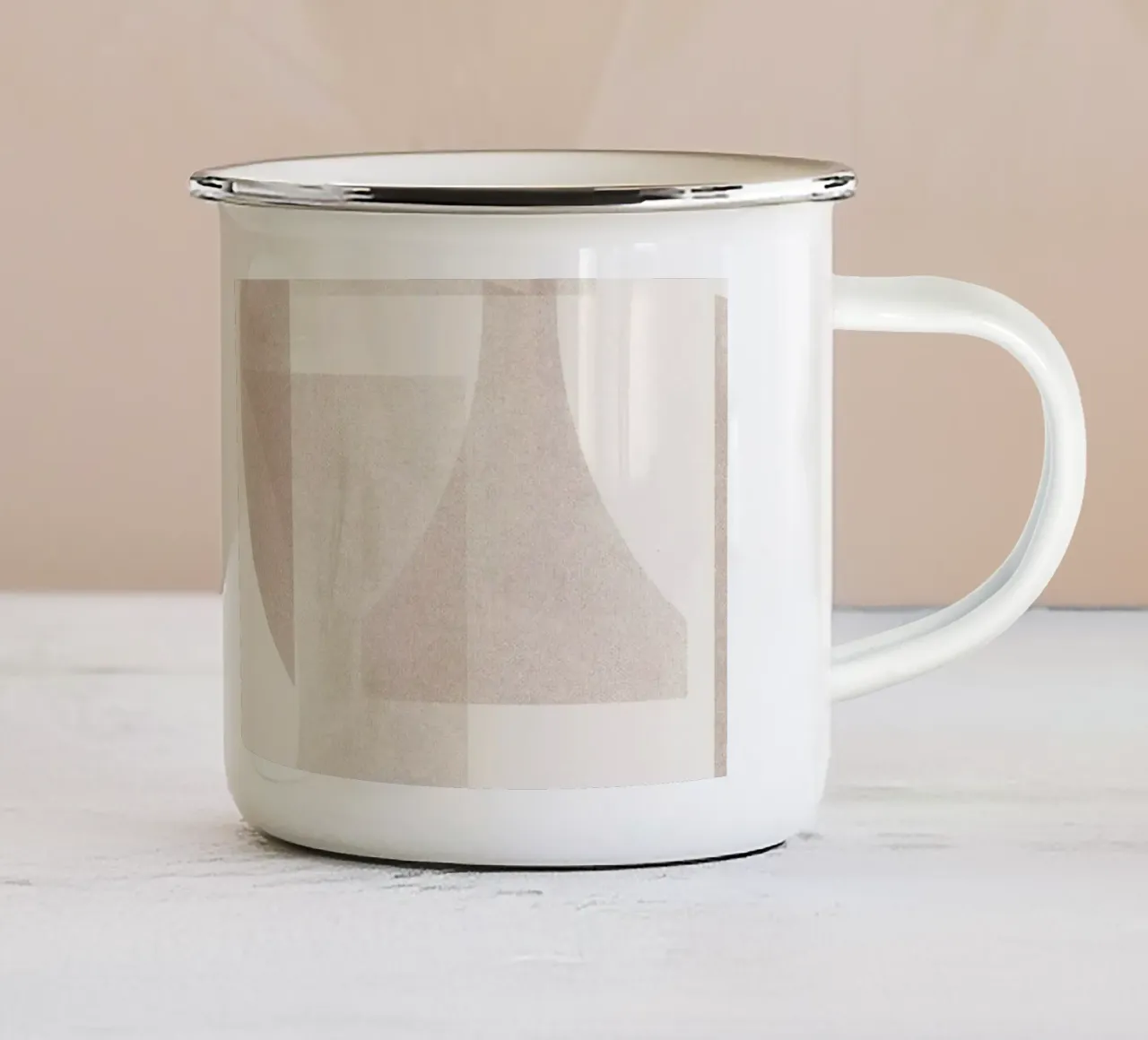 Geometrica Mocha emaille mok van designdn