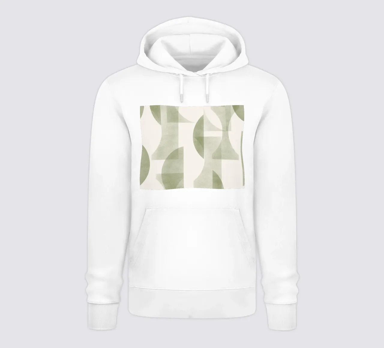 Geometrica Olive felpa con cappuccio da designdn