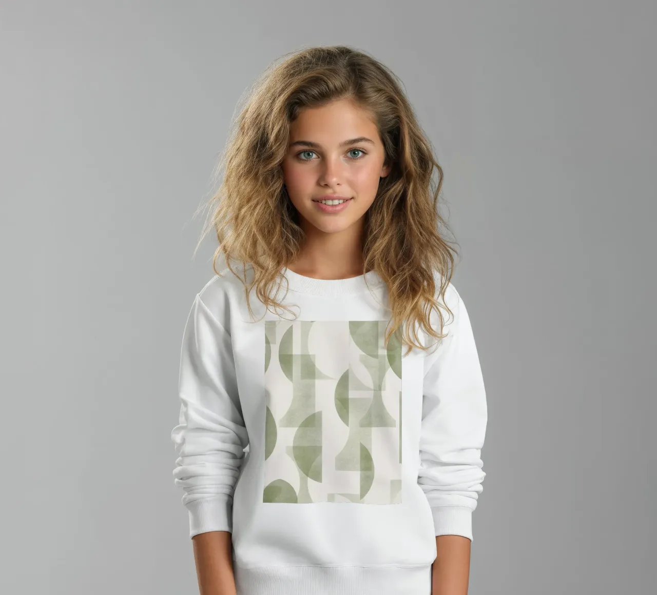 Geometrica Olive felpa bambino da designdn