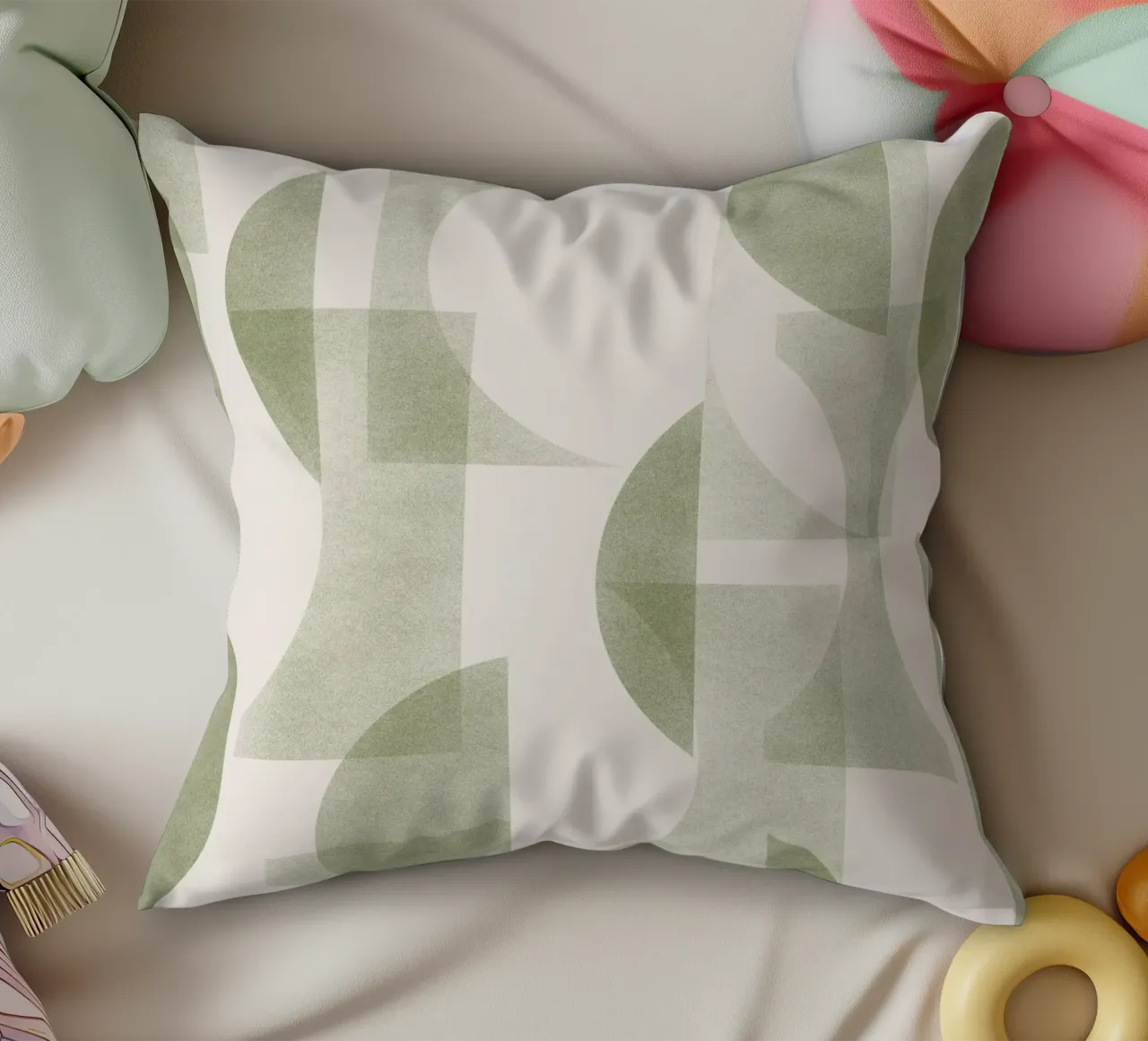 Geometrica Olive cuscino da designdn
