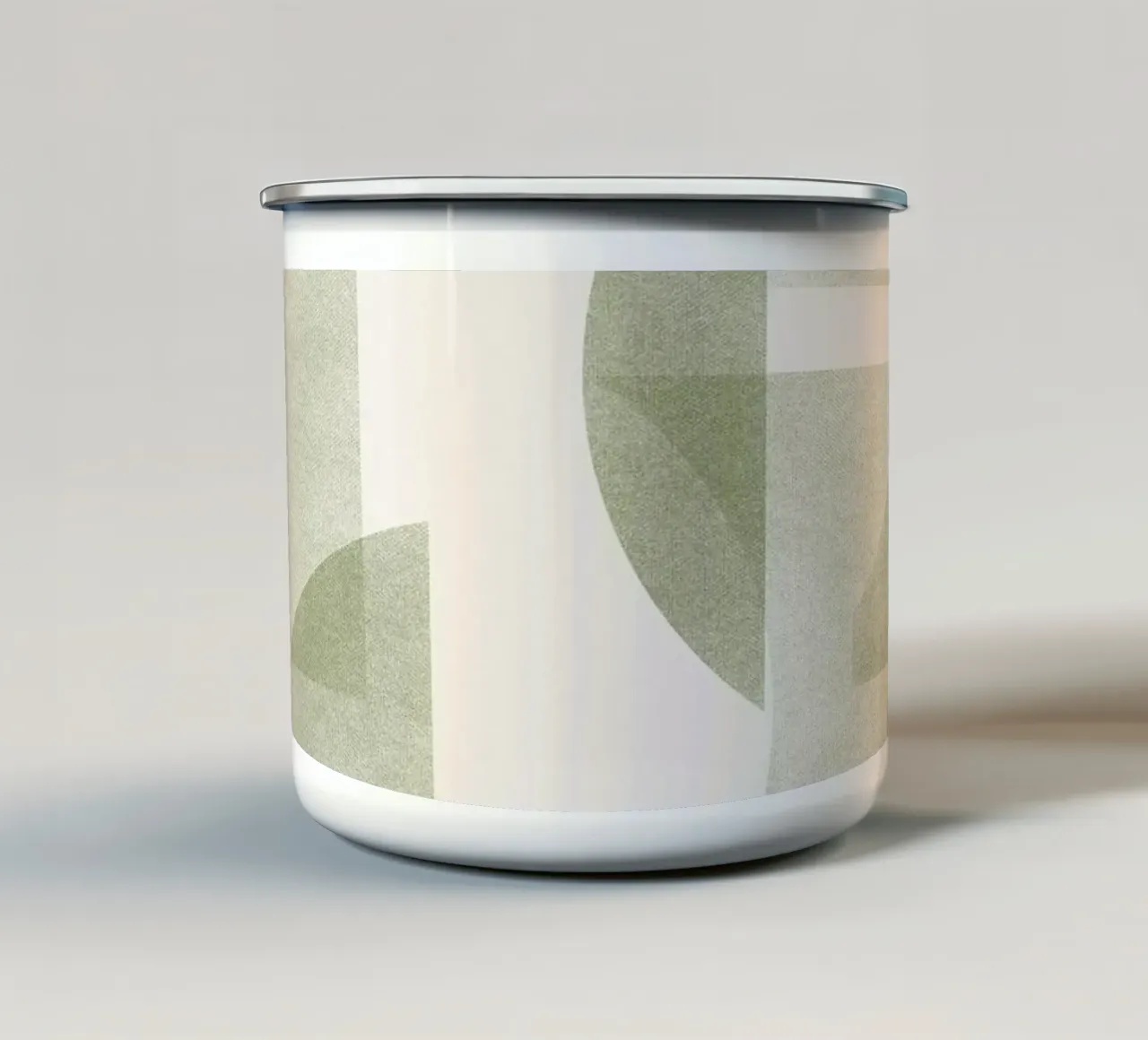 Geometrica Olive tazza in smalto da designdn