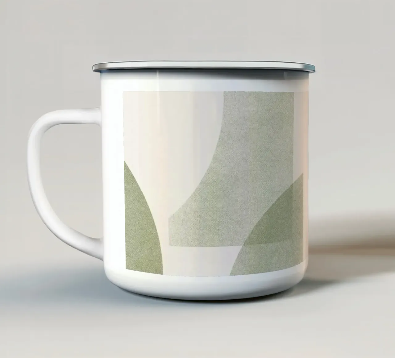 Geometrica Olive tazza in smalto da designdn