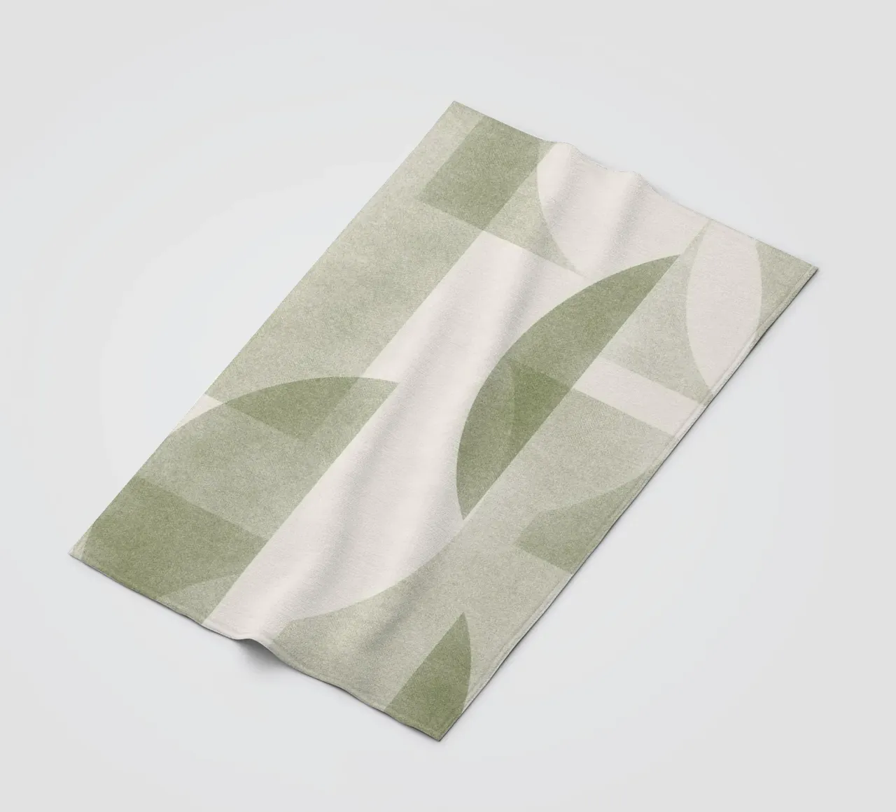 Geometrica Olive coperta in pile da designdn