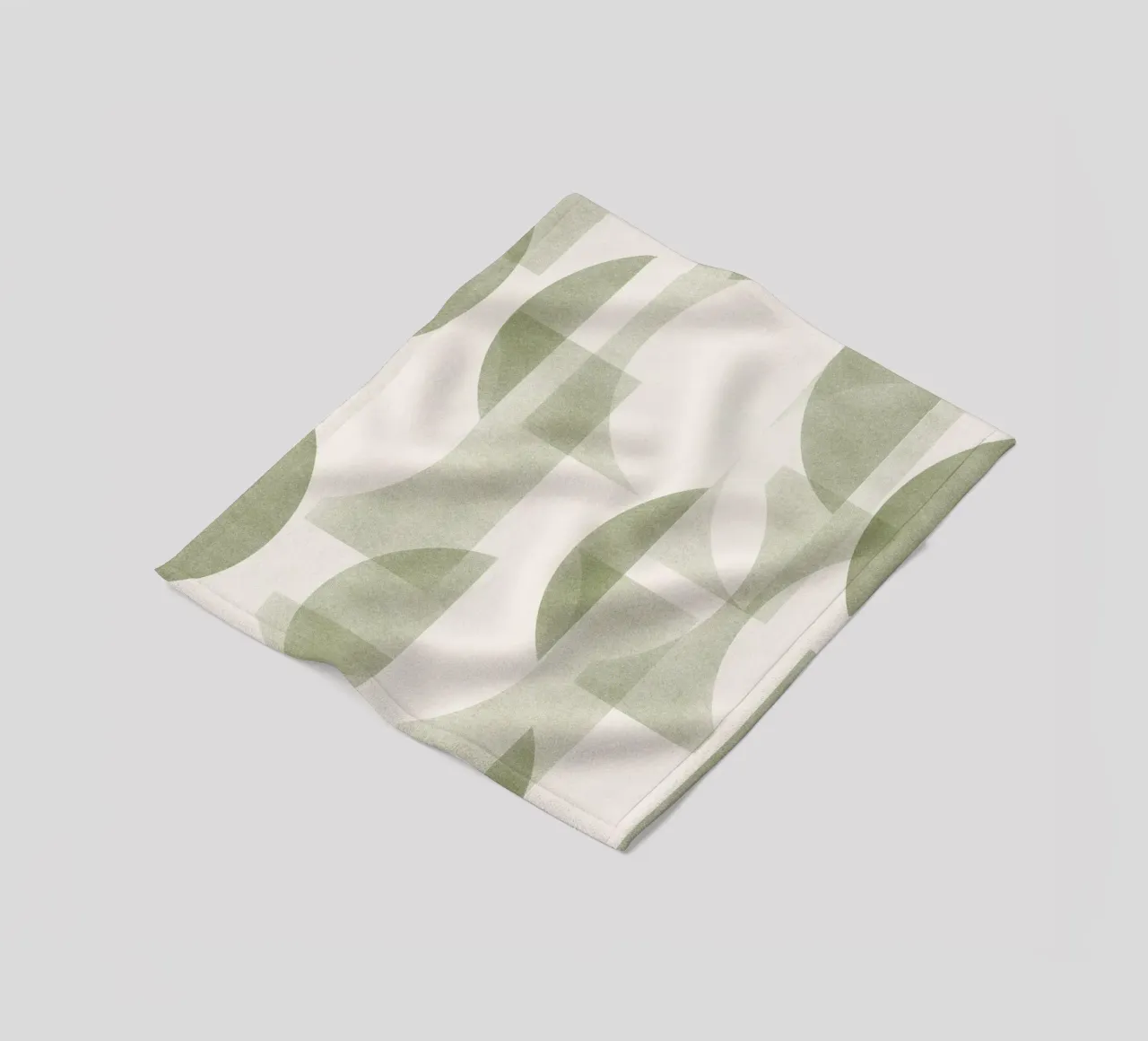 Geometrica Olive coperta in pile da designdn