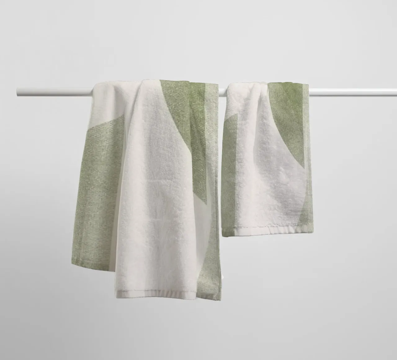 Geometrica Olive asciugamano da bagno da designdn