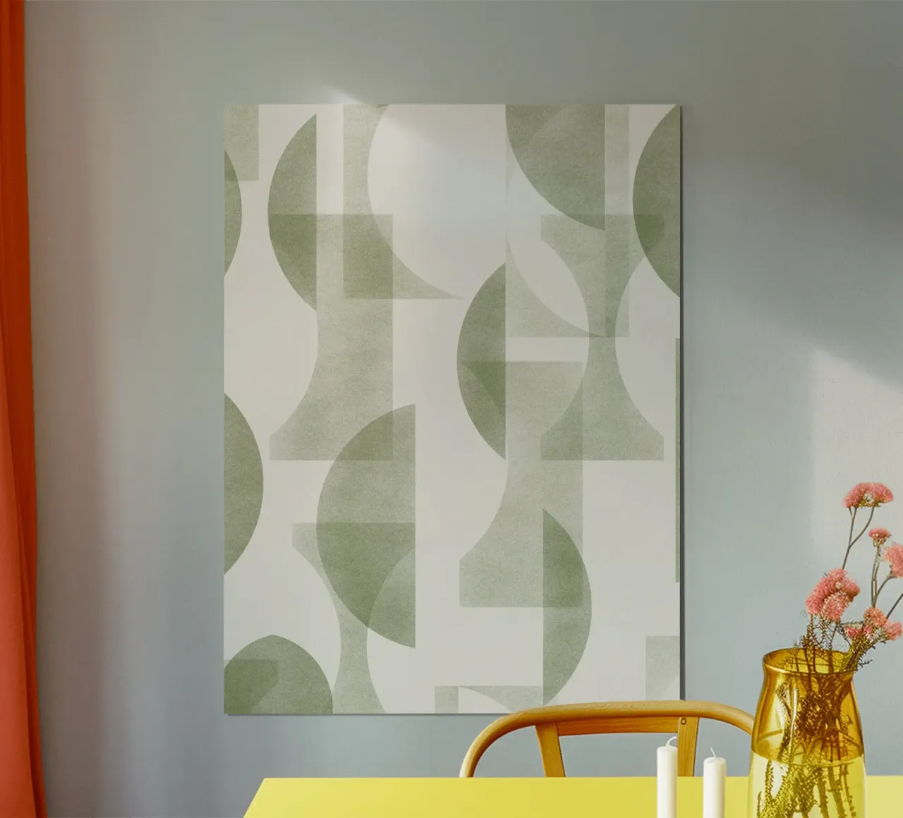 Geometrica Olive poster da DesigndN