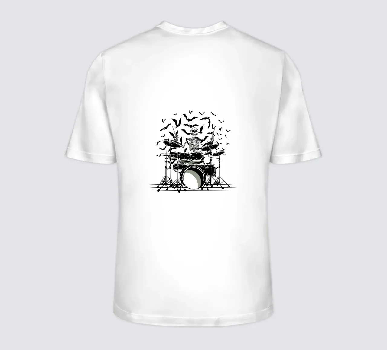 Batteria con scheletro bianco t-shirt da TeeLab