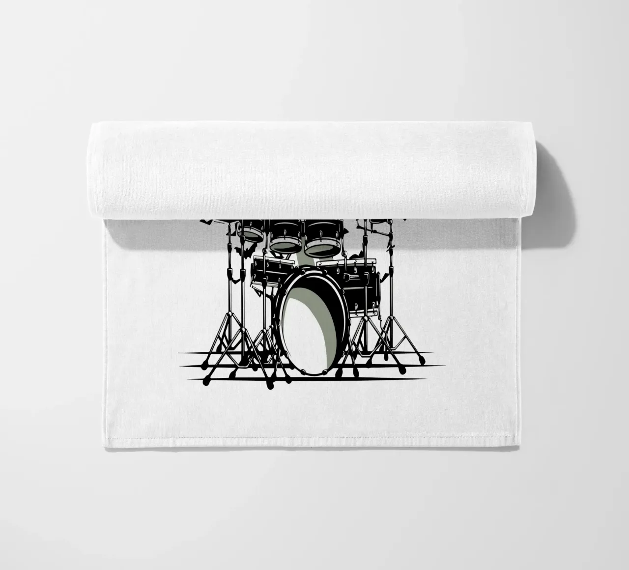 Batteria con scheletro bianco telo mare da TeeLab