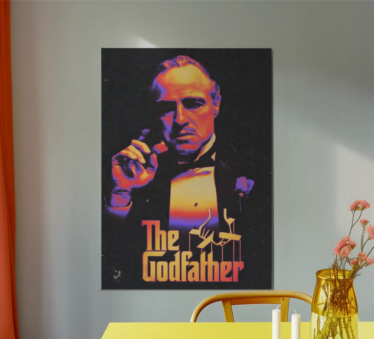The God Father with title alluminio dibond da Limitless Prints