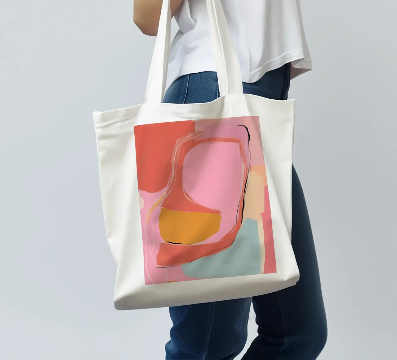 Aree di colore Ritmo borsa in juta da Carina Pop & Pastell