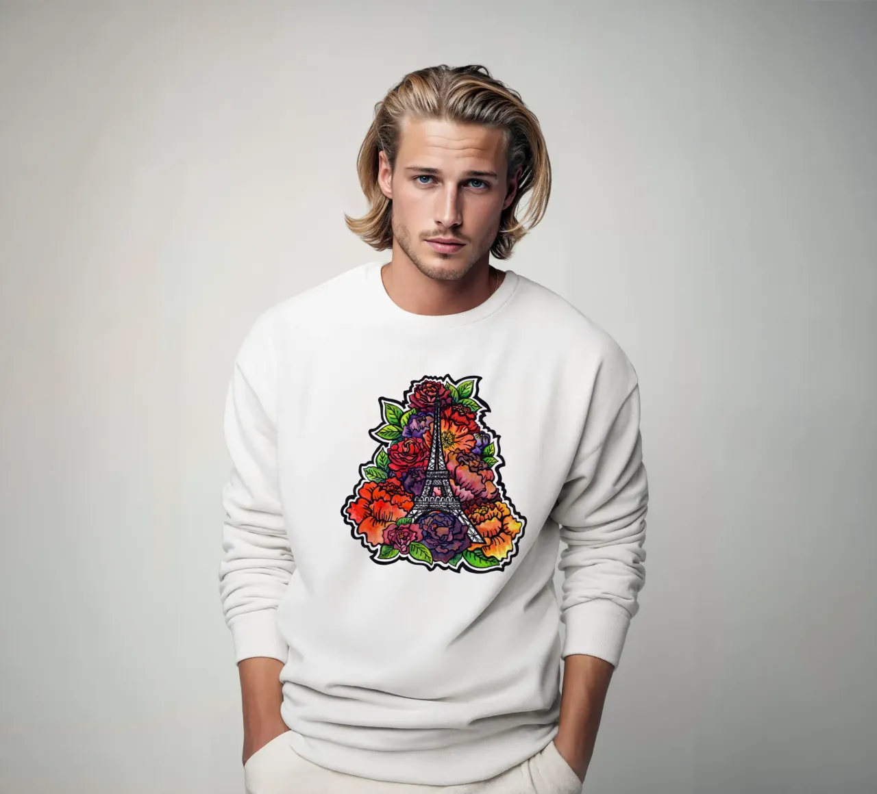Fiore Torre Eiffel felpa da KP Design