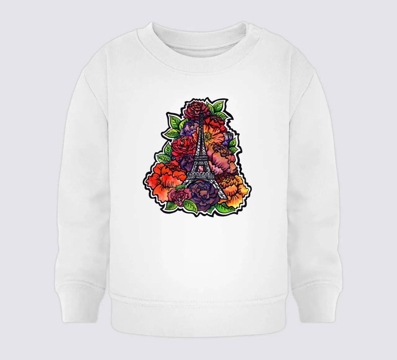 Fiore Torre Eiffel felpa neonato da KP Design