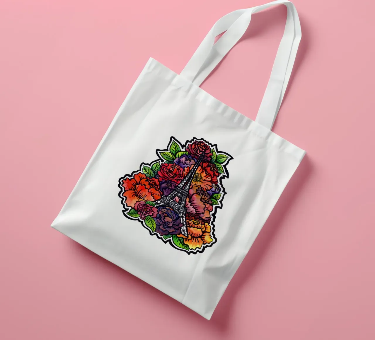 Fiore Torre Eiffel borsa in juta da KP Design