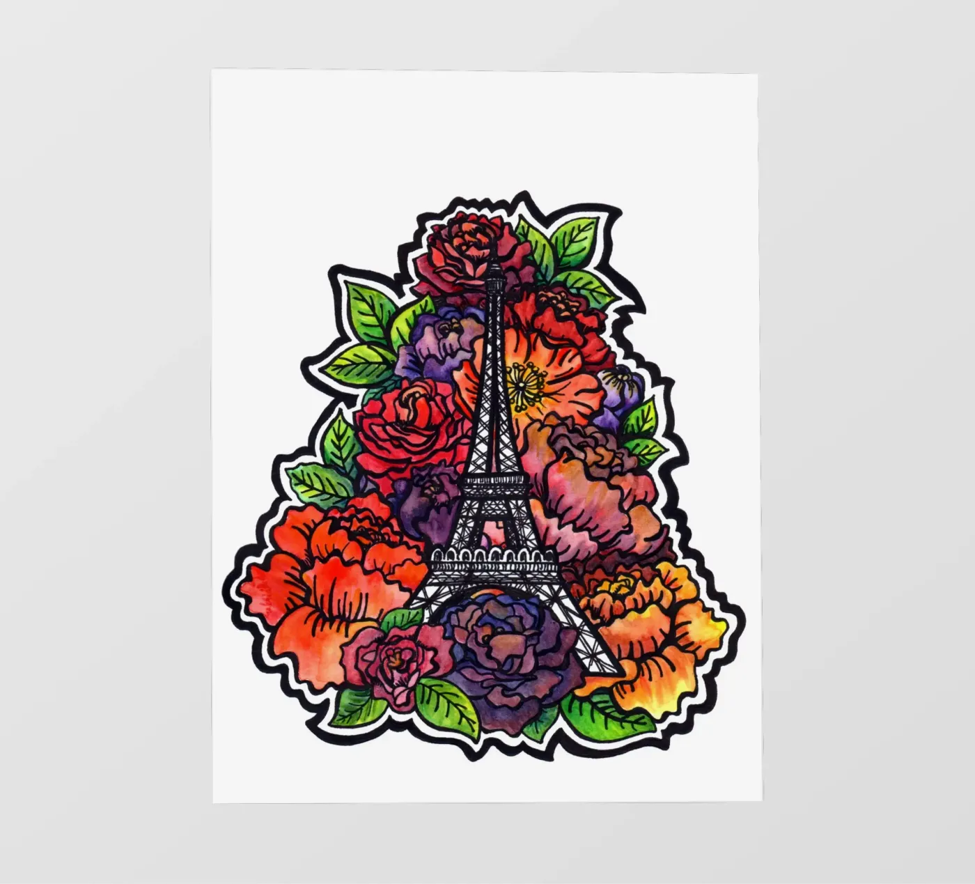 Flower Eiffel Tower pellicola backlit da KP Design