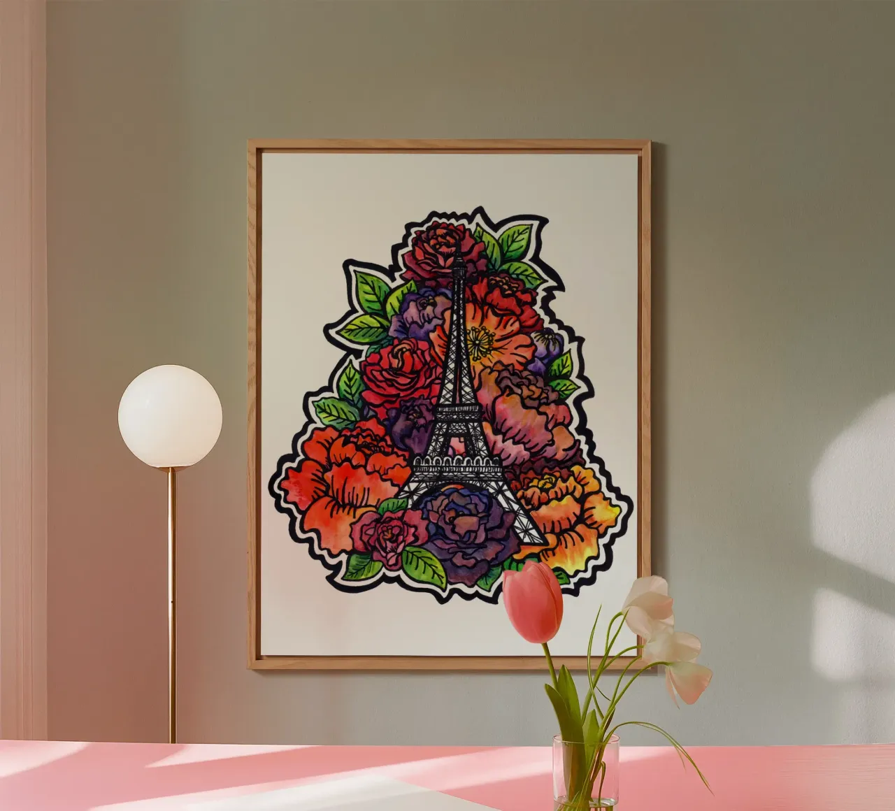 Fiore Torre Eiffel alluminio dibond da KP Design