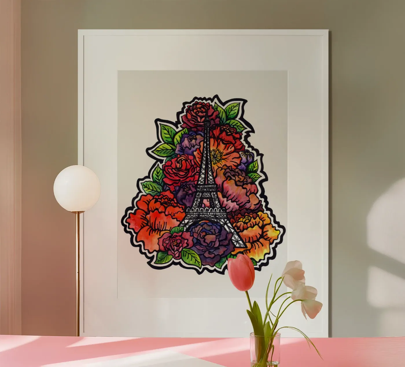 Fiore Torre Eiffel poster da KP Design