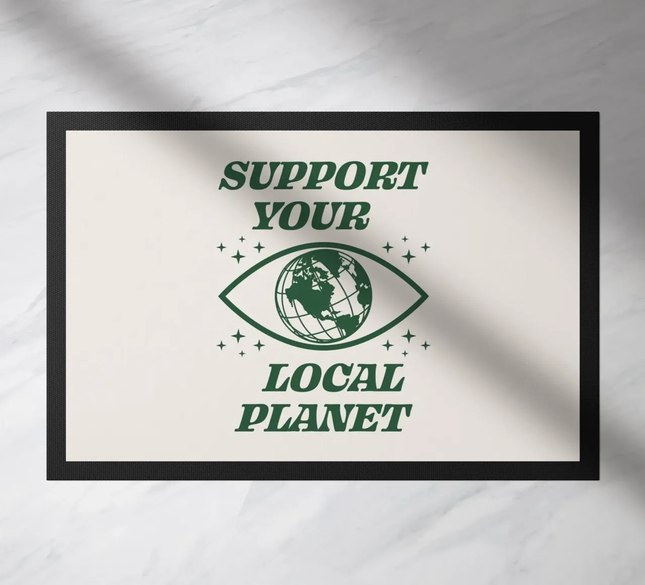 Sostenete il vostro pianeta locale zerbino da Eco Rebel Creative