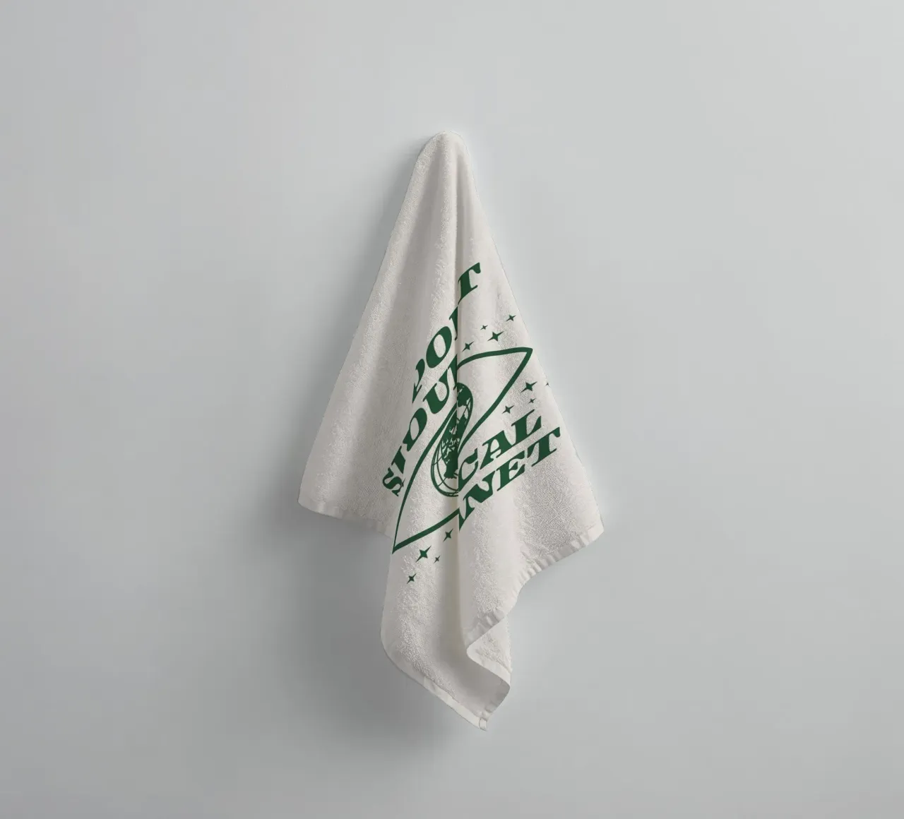 Support your Local Planet towel by Eco Rebel Creative
