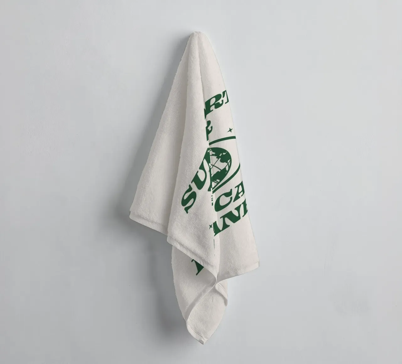 Support your Local Planet towel by Eco Rebel Creative