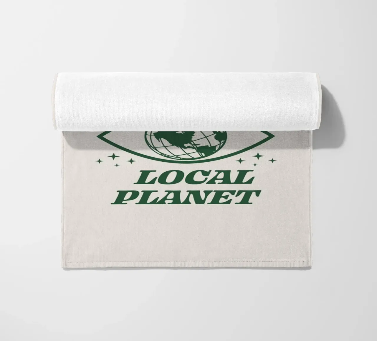Support your Local Planet beach towel by Eco Rebel Creative