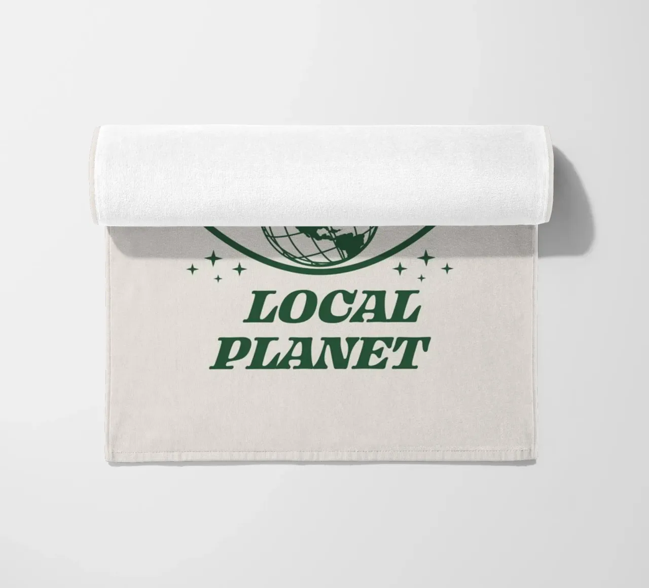 Support your Local Planet beach towel by Eco Rebel Creative