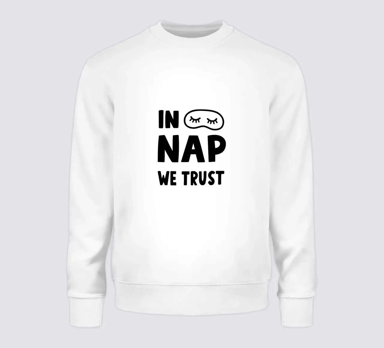 In Nap We Trust - Stampa artistica di Siesta Vibes in bianco e nero felpa da Kathrin Woo Design