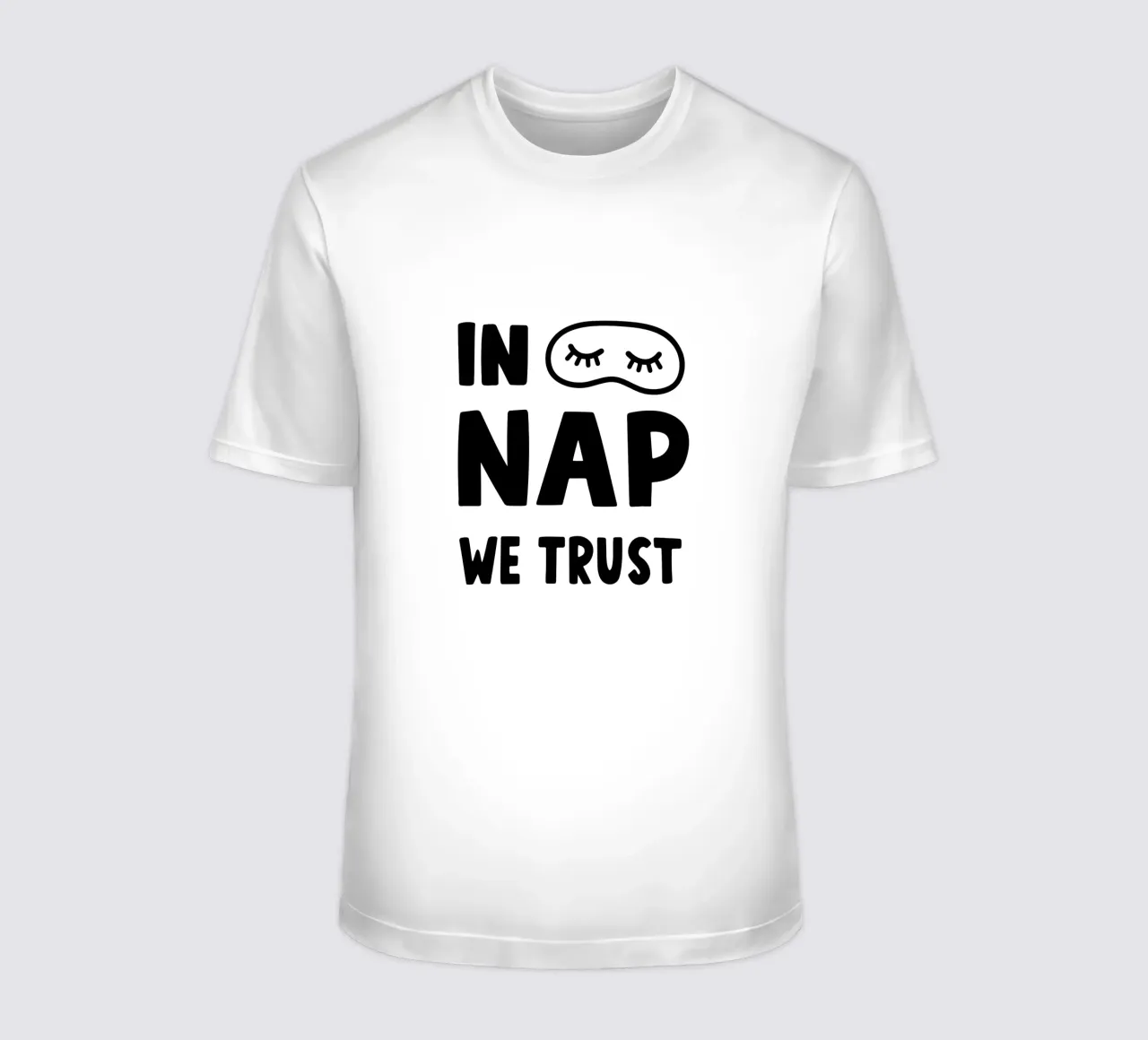 In Nap We Trust - Stampa artistica di Siesta Vibes in bianco e nero t-shirt da Kathrin Woo Design
