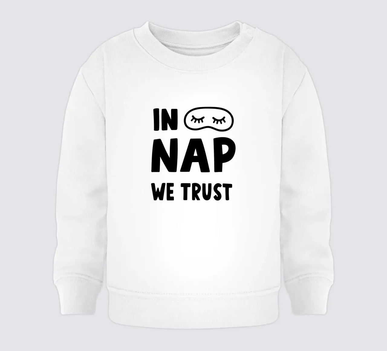 In Nap We Trust - Stampa artistica di Siesta Vibes in bianco e nero felpa neonato da Kathrin Woo Design