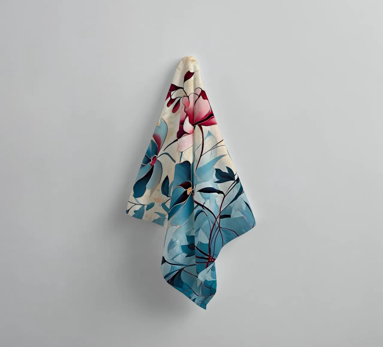 Bloemensymfonie badhanddoek van Artistic-shop