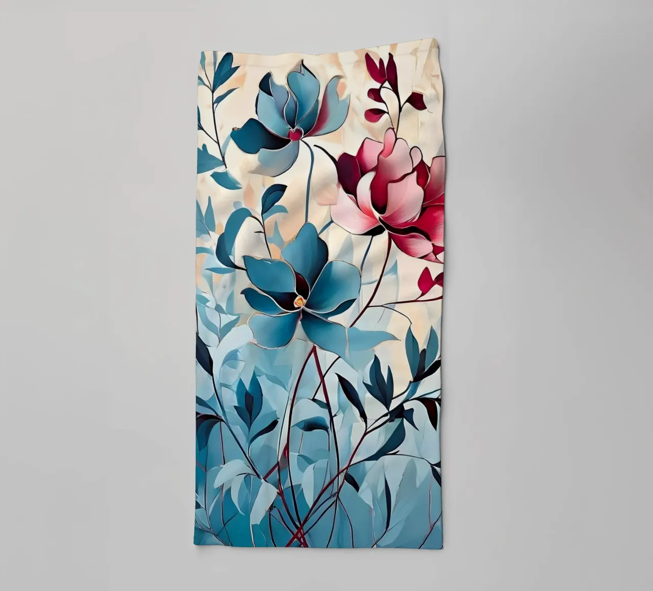 Bloemensymfonie badhanddoek van Artistic-shop