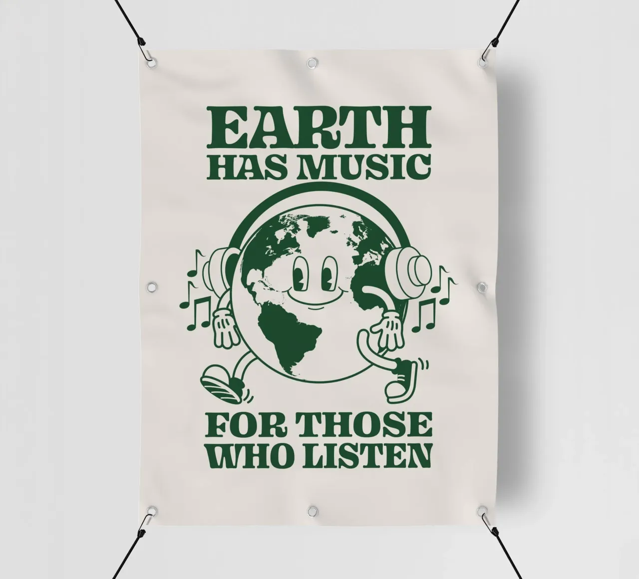 Discoteca silenziosa della Terra telo in pvc da Eco Rebel Creative