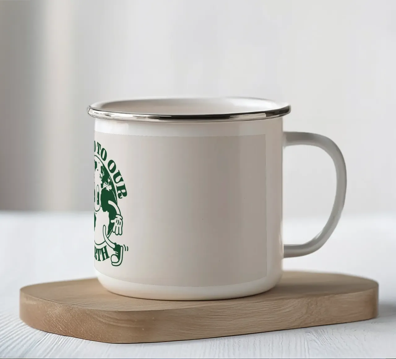 Siate gentili con la nostra Terra tazza in smalto da Eco Rebel Creative