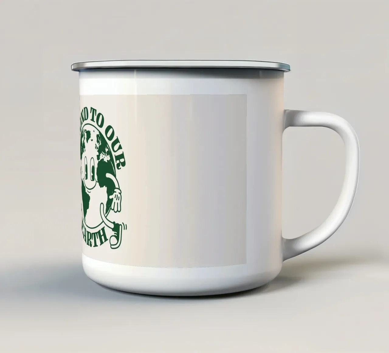Siate gentili con la nostra Terra tazza in smalto da Eco Rebel Creative