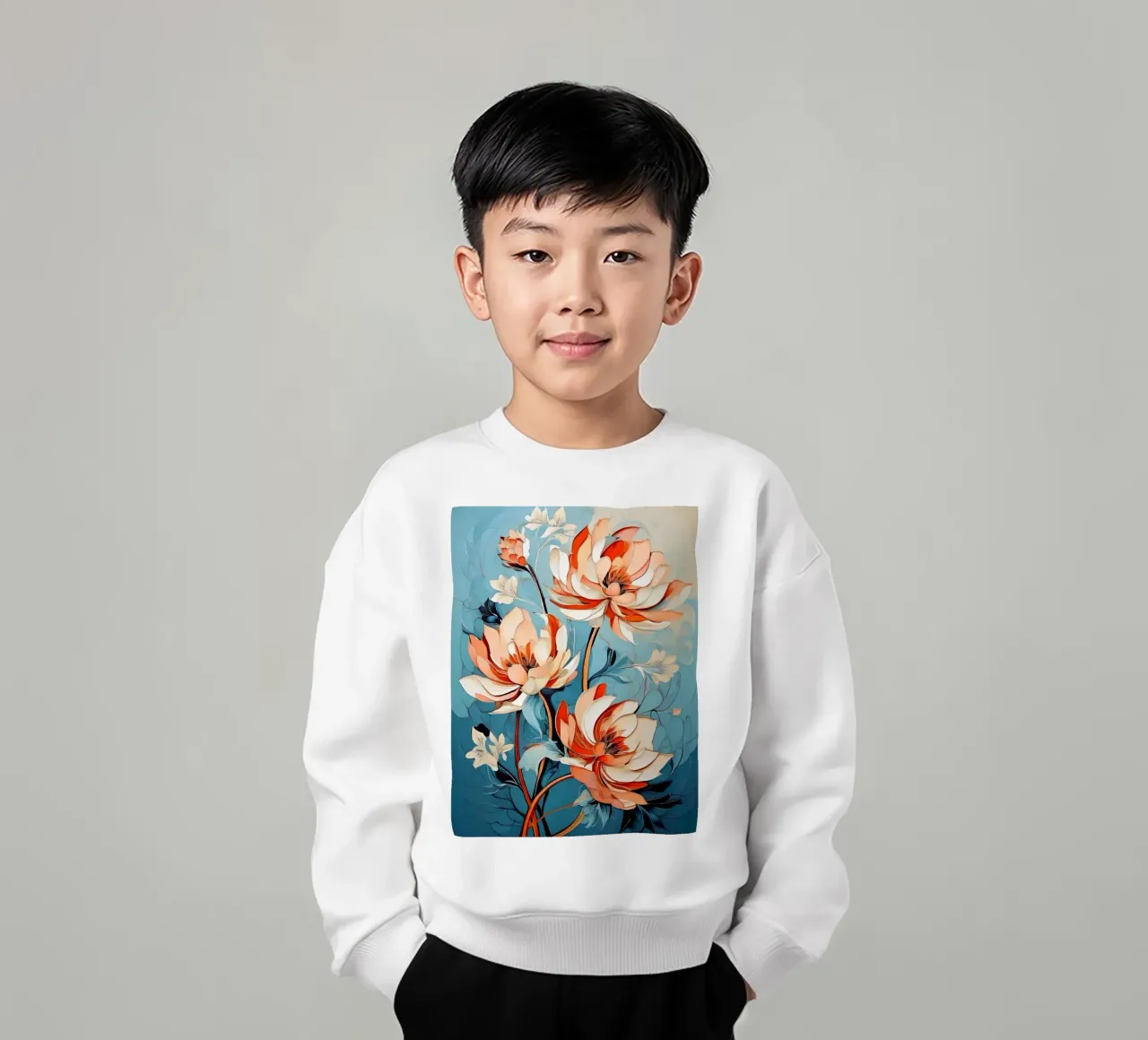 Rapsodia di peonie felpa bambino da Artistic-shop