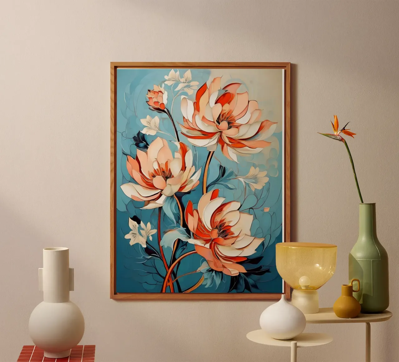 Rapsodia di peonie alluminio dibond da Artistic-shop