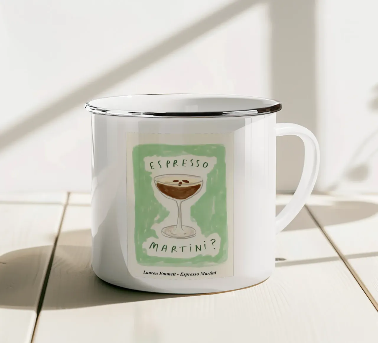 Lauren Emmett - Martini espresso tazza in smalto da janna shop