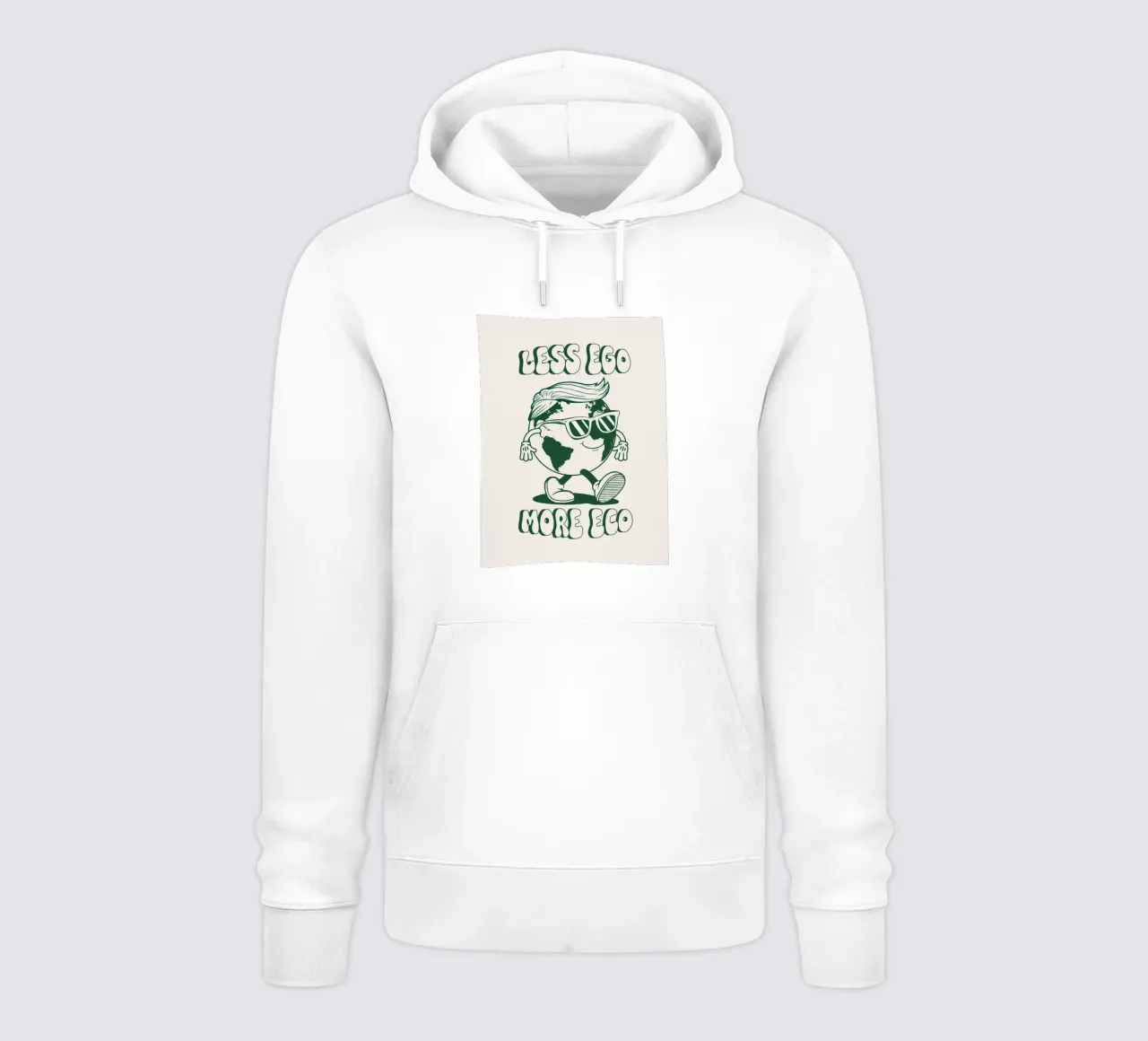 Meno Ego Più Eco felpa con cappuccio da Eco Rebel Creative