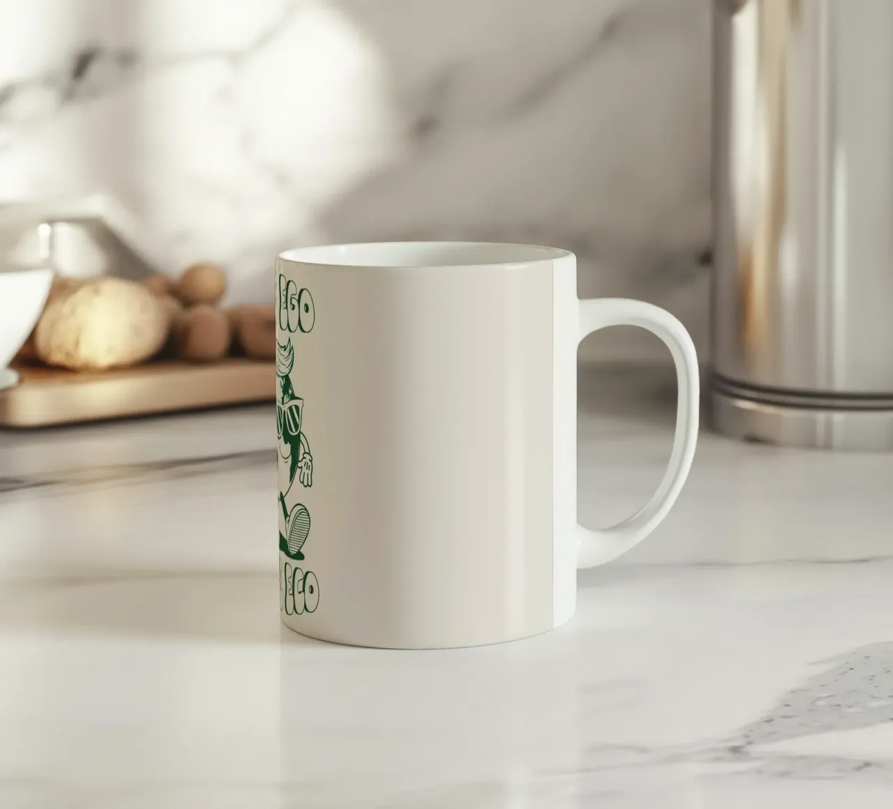 Meno Ego Più Eco tazza in ceramica da Eco Rebel Creative
