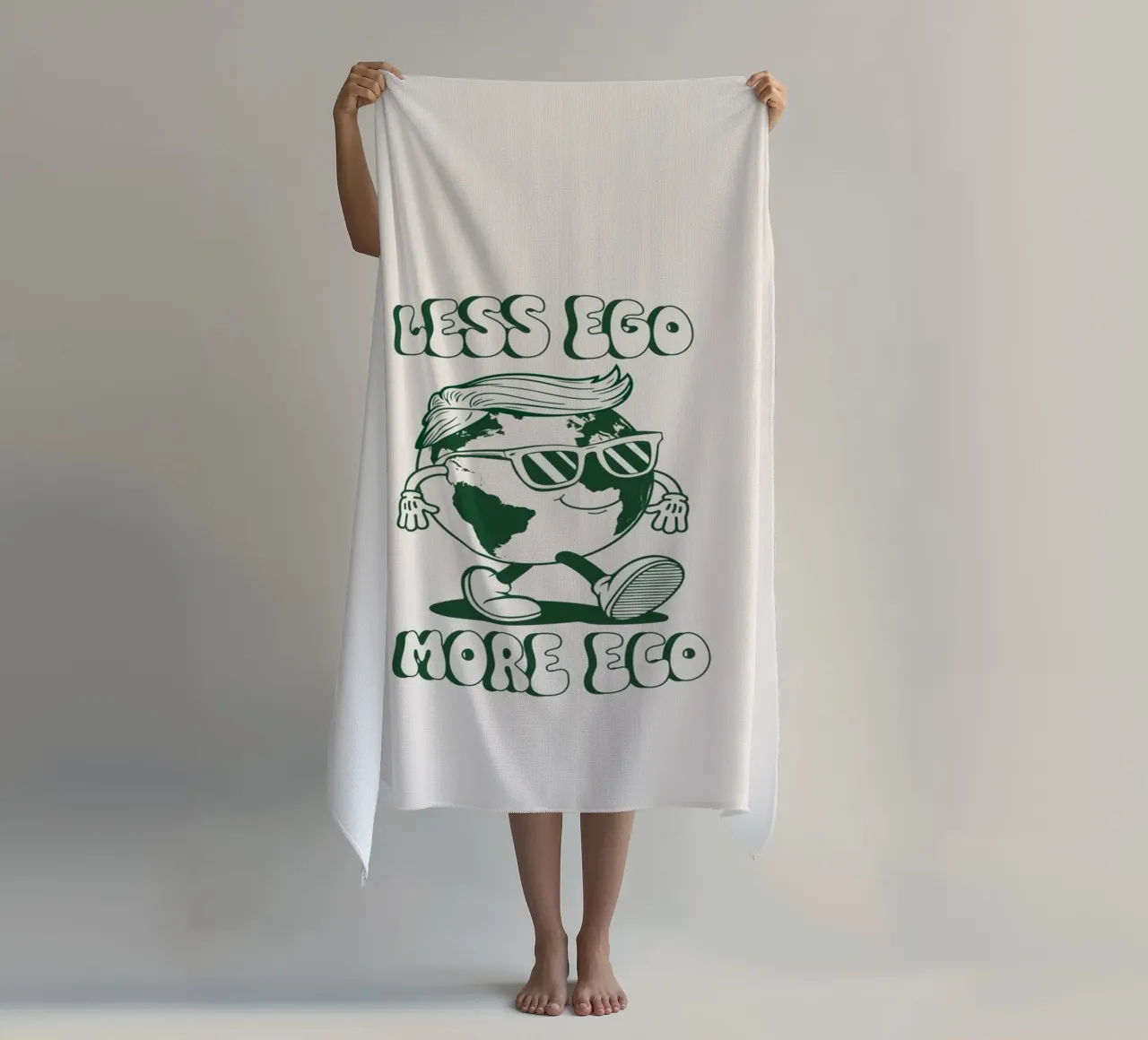 Meno Ego Più Eco telo mare da Eco Rebel Creative