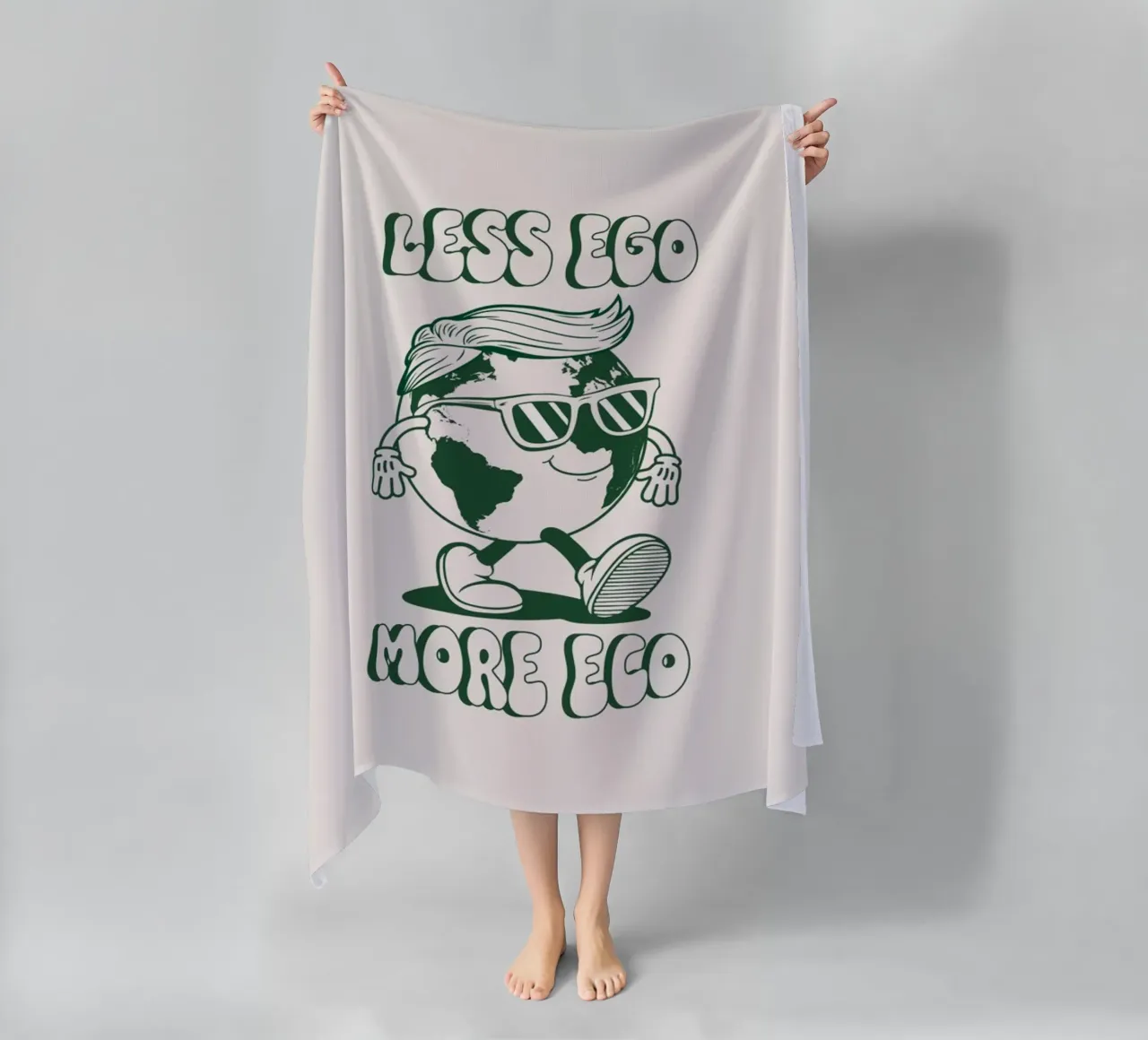 Meno Ego Più Eco telo mare da Eco Rebel Creative
