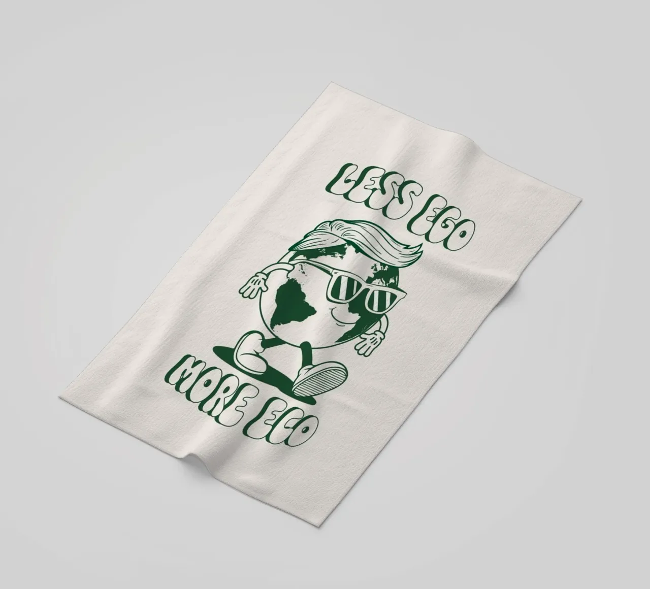 Meno Ego Più Eco telo mare da Eco Rebel Creative