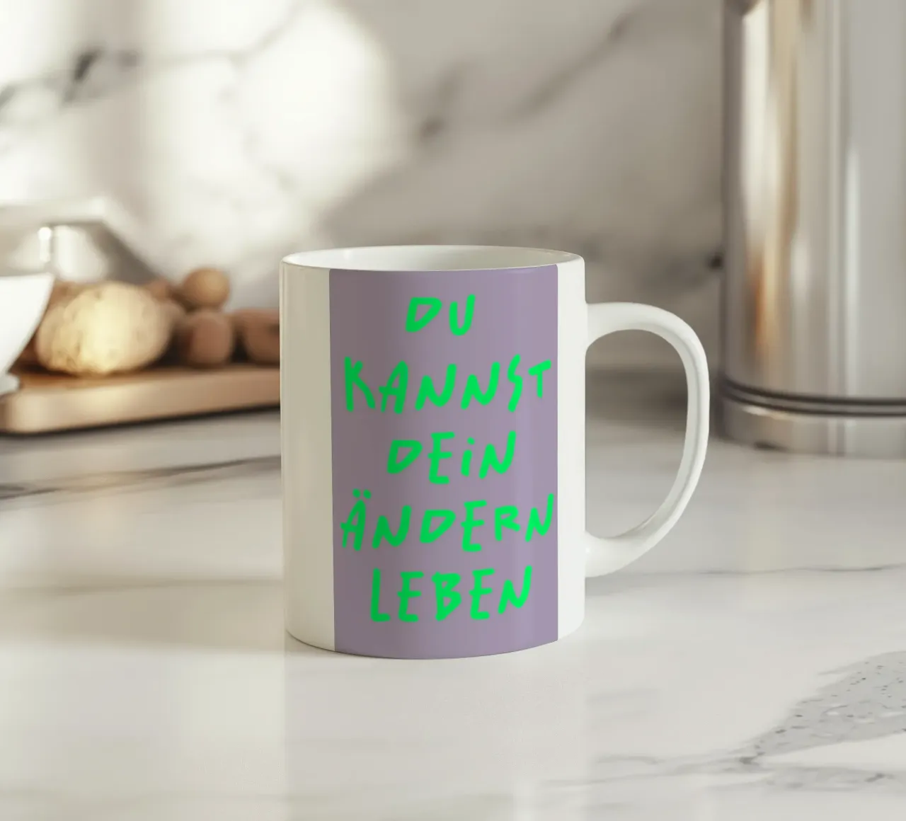 Du kannst dein ÄNDERN leben ). (2 Farbvarianten) tazza in ceramica da FRICKE DESIGN