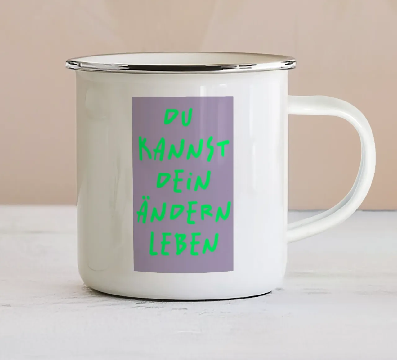Du kannst dein ÄNDERN leben ). (2 Farbvarianten) tazza in smalto da FRICKE DESIGN